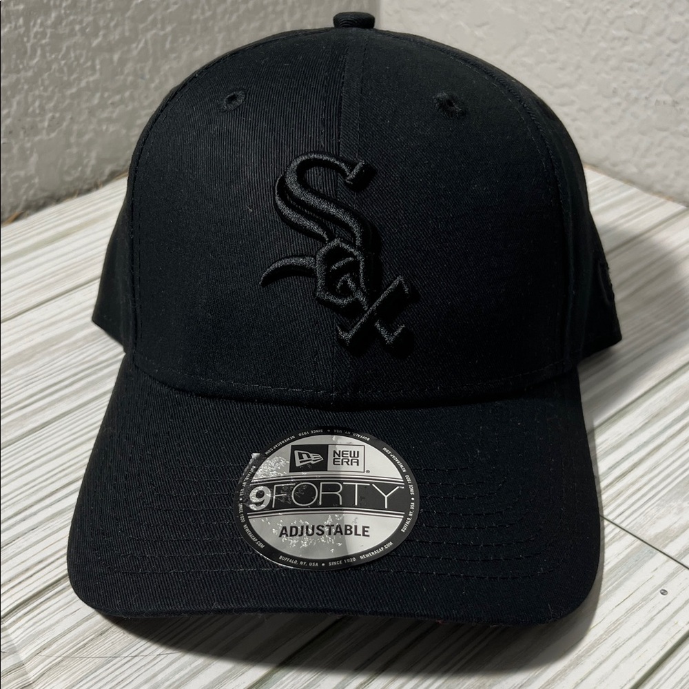 New Era MLB White Sox 9FORTY Cap baseball hat‎ adjustable Embroidered Logo black